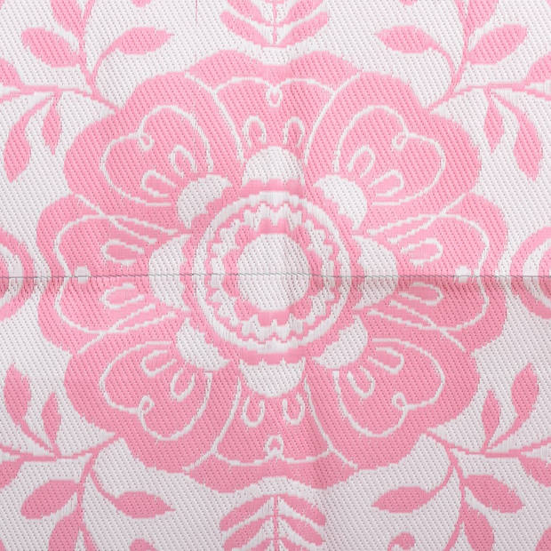 vidaXL Buitenkleed 190x290 cm PP roze