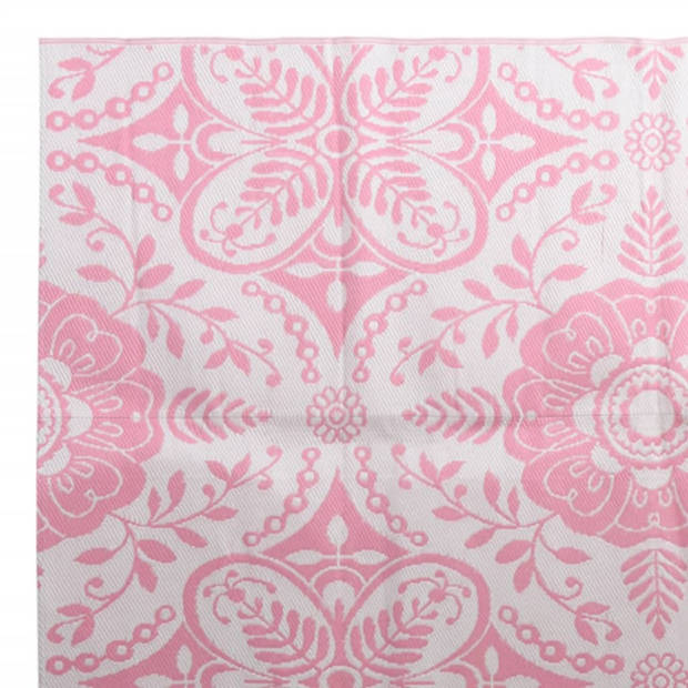 vidaXL Buitenkleed 190x290 cm PP roze