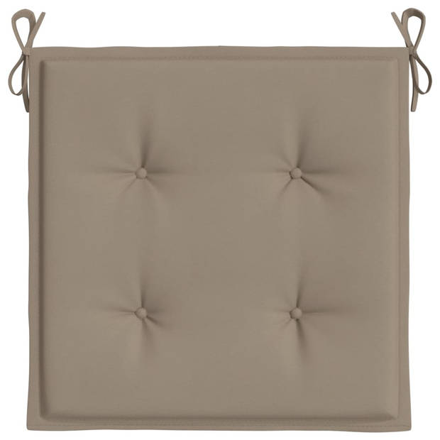 The Living Store Tuinkussen - Oxford Stof - 50 x 50 x 3 cm - Taupe