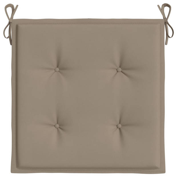 vidaXL Tuinstoelkussens 6 st 50x50x3 cm oxford stof taupe