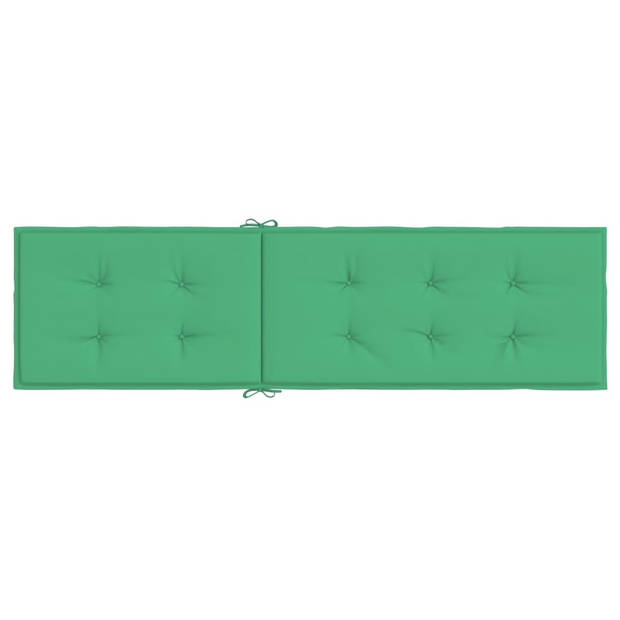 vidaXL Terrasstoelkussen (75+105)x50x4 cm groen
