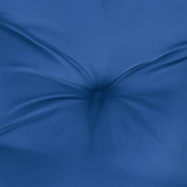 The Living Store Palletkussens - zacht zitcomfort - waterafstotend - koningsblauw - 110 x 58 x 10 cm - holle vezel -