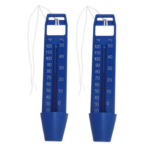 Zwembad thermometer blauw 16 cm - Zwembadonderhoud