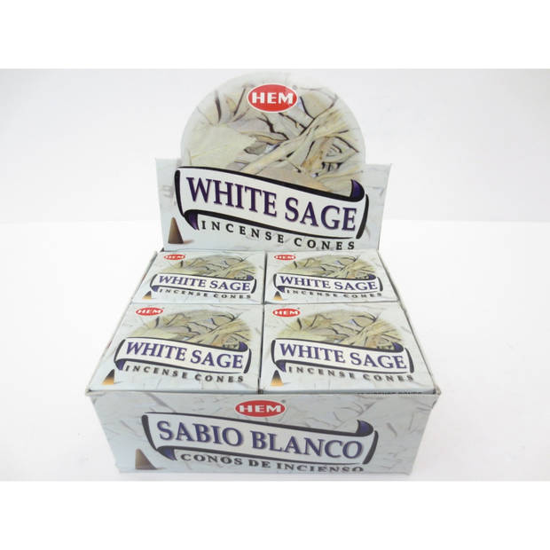 3x pakjes wierook witte Salie kegeltjes - Wierookstokjes