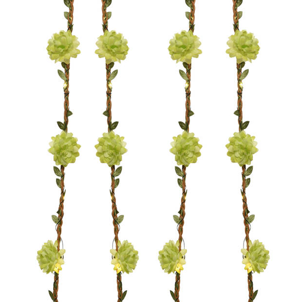 Verlichte bloemenslinger groen voor binnen 1.5 m - Lichtsnoeren