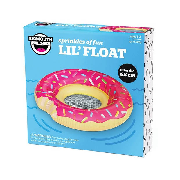 Opblaasbare roze donut baby float 68 cm - Zwembanden