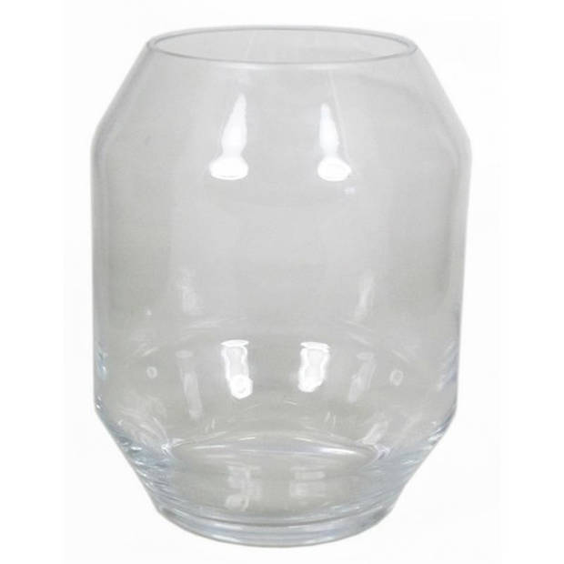 2x stuks heldere glazen bloemenvaas 25 cm - Vazen