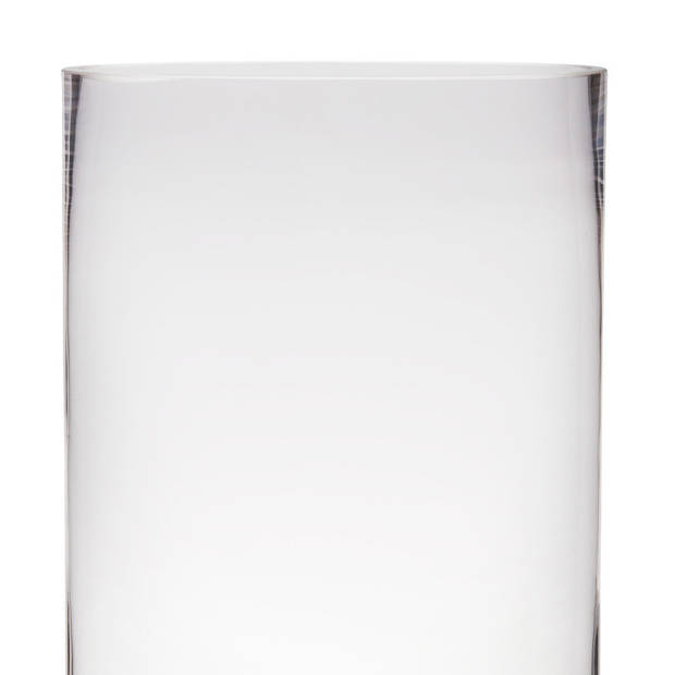Glazen bloemen cylinder vaas/vazen 40 x 25 cm transparant - Vazen