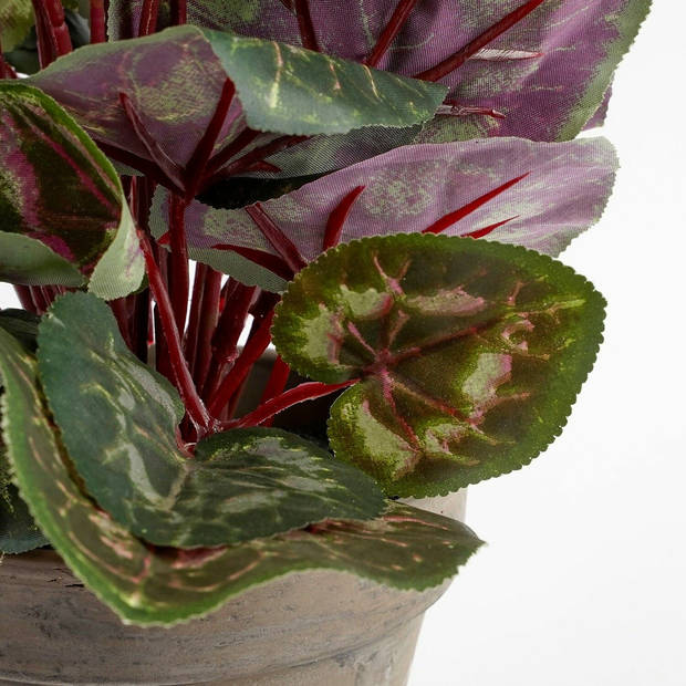 Cyclaam kunstplant wit in keramieken pot H30 x D30 cm - Kunstplanten