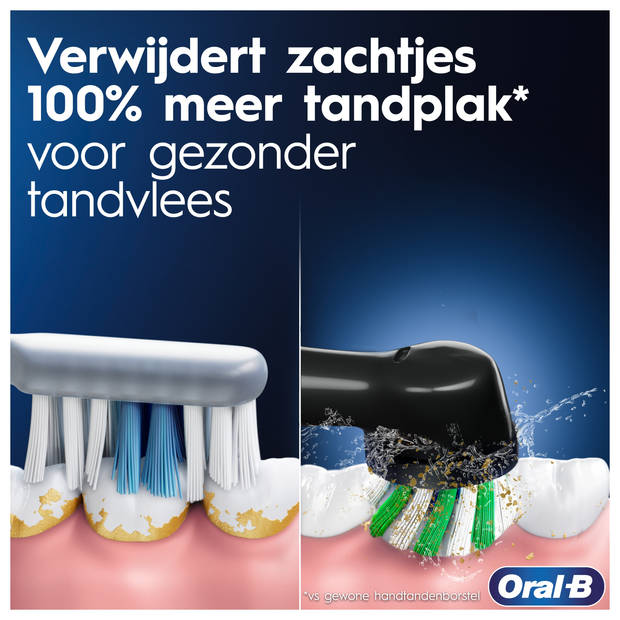 Oral-B elektrische tandenborstel Pro 3 3900 Duo CrossAction zwart en roze - incl. 3 opzetborstels
