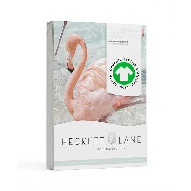 Heckett & Lane Madiki dekbedovertrek - 2-persoons (200x200/220 cm + 2 slopen) - Katoen satijn - Roze