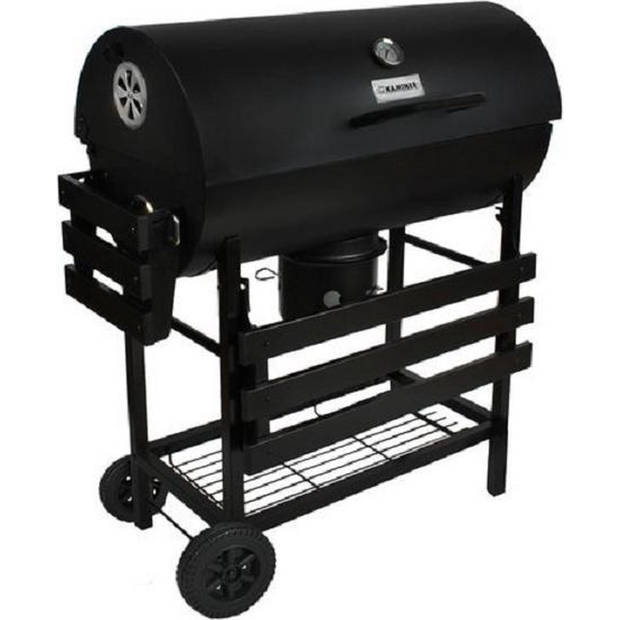 BBQ XL Houtskoolbarbecue met Deksel- 70cm x 35cm - Zwart