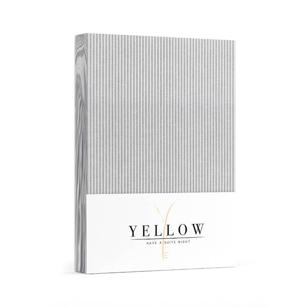 Yellow Oxford dekbedovertrek - Lits-jumeaux (240x200/220 cm + 2 slopen) - Katoen - Dark Grey