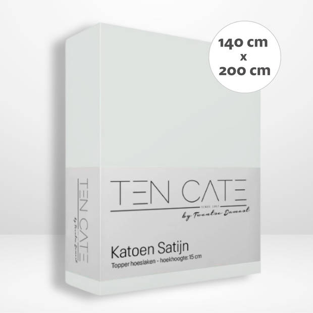 Ten Cate Katoensatijnen Topper Hoeslaken - 140x200 - Naturel