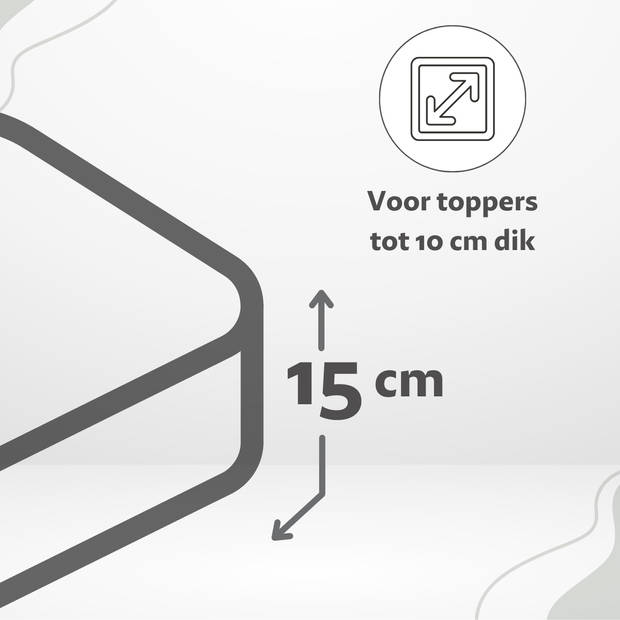 Ten Cate Katoensatijnen Topper Hoeslaken - 90x200 - Wit