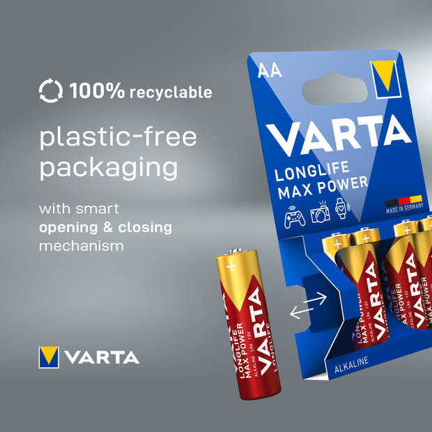 Varta Longlife Max Power AA Batterijen