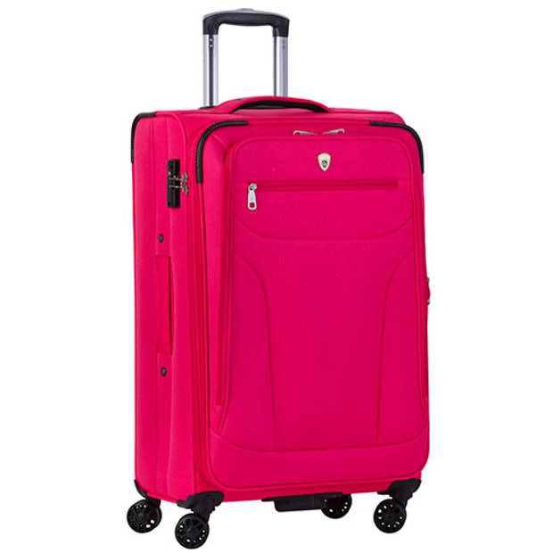 Cambridge 365 XL Middenmaat Reiskoffer - 72cm met TSA-slot – Expander - Voorvakken - Roze