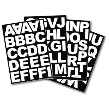 1x Setje alfabet plakletter stickers ongeveer 5 cm - Stickers