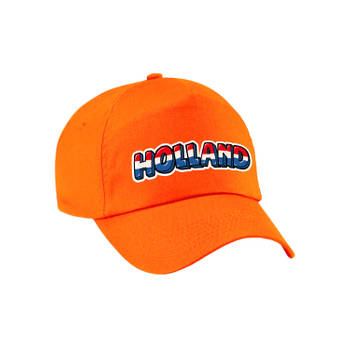 Oranje Holland fan pet / cap met Nederlandse vlag - EK / WK / Koningsdag - voor volwassenen - Verkleedhoofddeksels