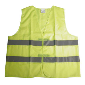 Dresco veiligheidsvest senior textiel reflectie geel one-size