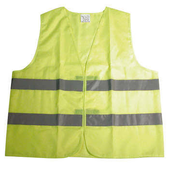 Dresco veiligheidsvest junior textiel reflectie geel one-size