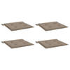 vidaXL Tuinstoelkussens 4 st 50x50x3 cm oxford stof taupe