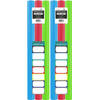 Assortiment kaftpapier voor schoolboeken - Lime groen, turquoise, rood - 200 x 70 cm - 6 rollen