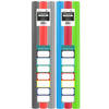 Benza Kaftpapier voor schoolboeken - lime groen, turquoise, lichtgrijs, donkergrijs, rood - 200 x 70 cm - 6 rollen