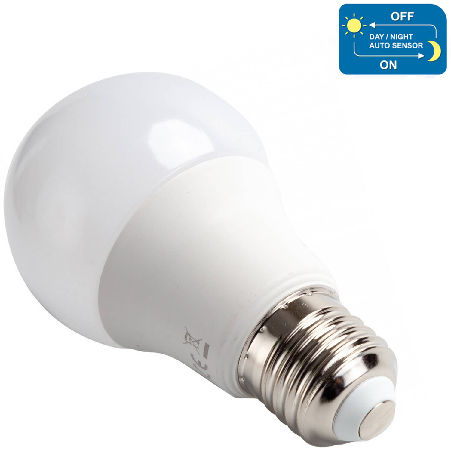 Uitstekend Willen Eerlijk LED Lamp - Dag en Nacht Sensor - Aigi Lido - A60 - E27 Fitting - 8W -  Helder/Koud Wit 6500K - Wit | Blokker