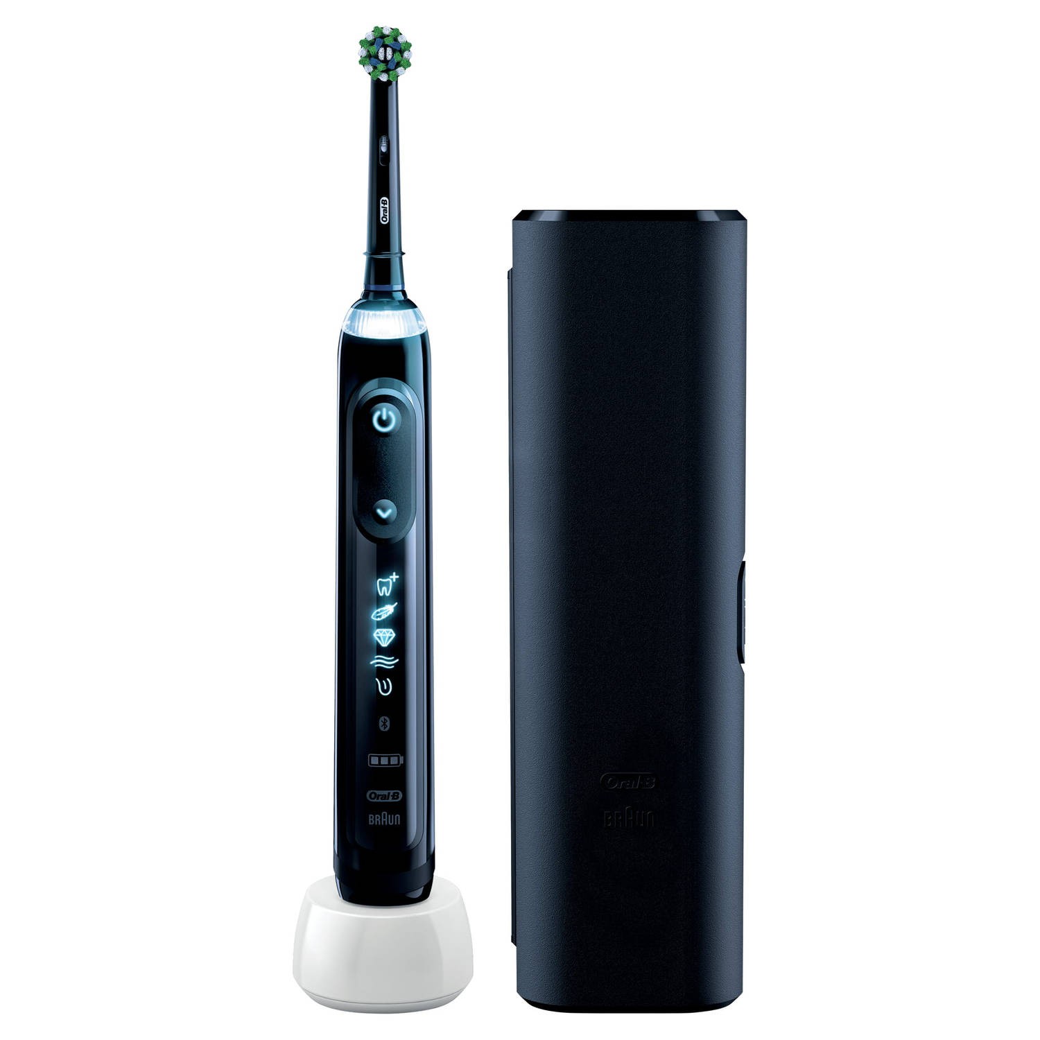 Banzai Ronde Stier Oral-B elektrische tandenborstel Genius X zwart incl. reisetui - 6  poetsstanden | Blokker