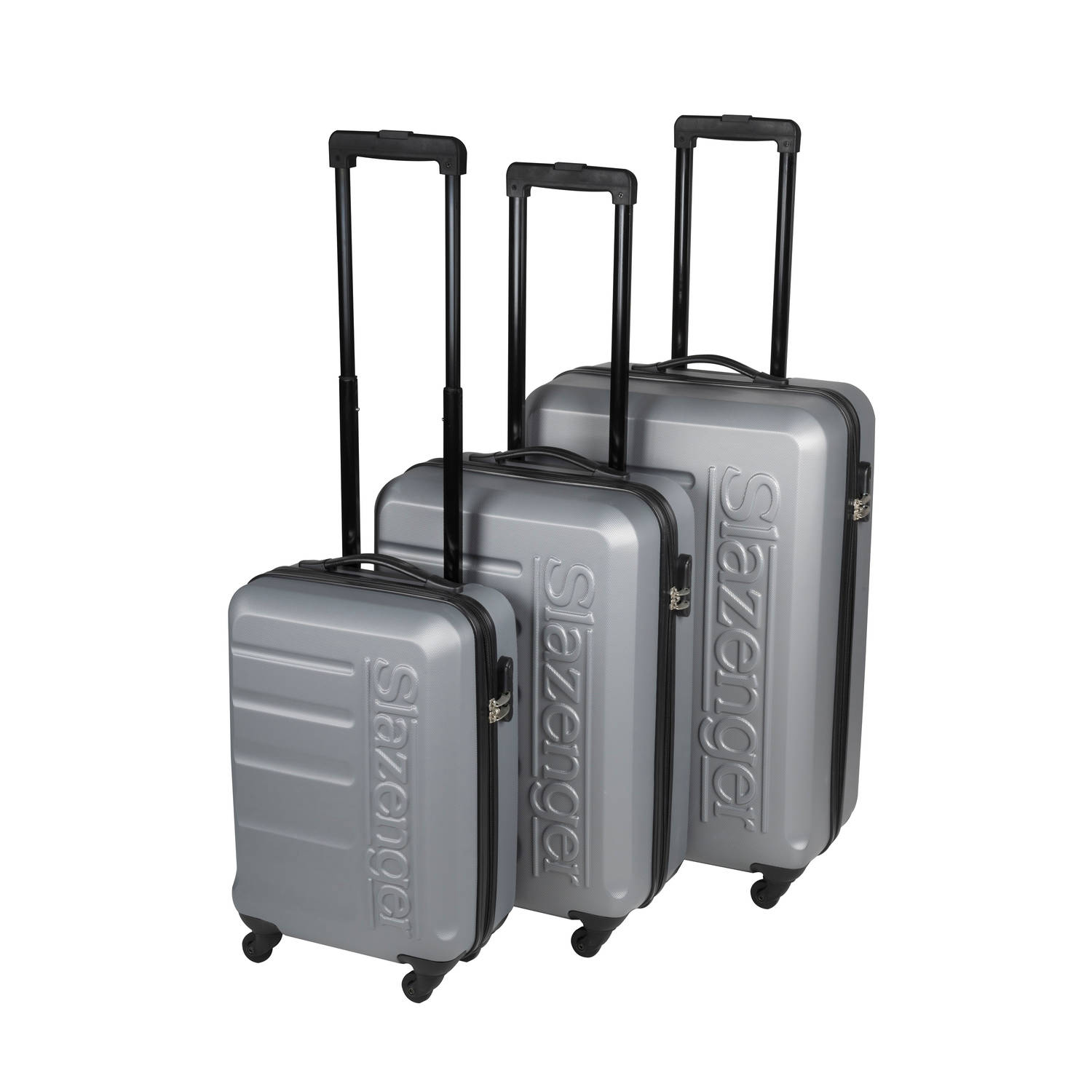 Slazenger Kofferset Met 4 Wielen Lichtgewicht Handbagage Koffer 3 Stuks