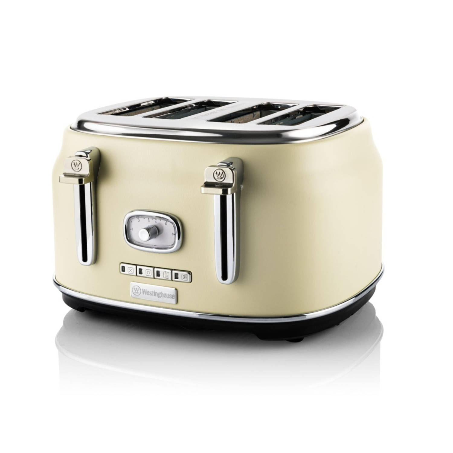 Westinghouse Retro Broodrooster 4 Slice Toaster Wit