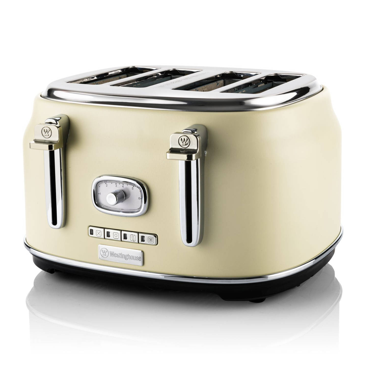 Westinghouse Retro Broodrooster 4 Slice Toaster Wit