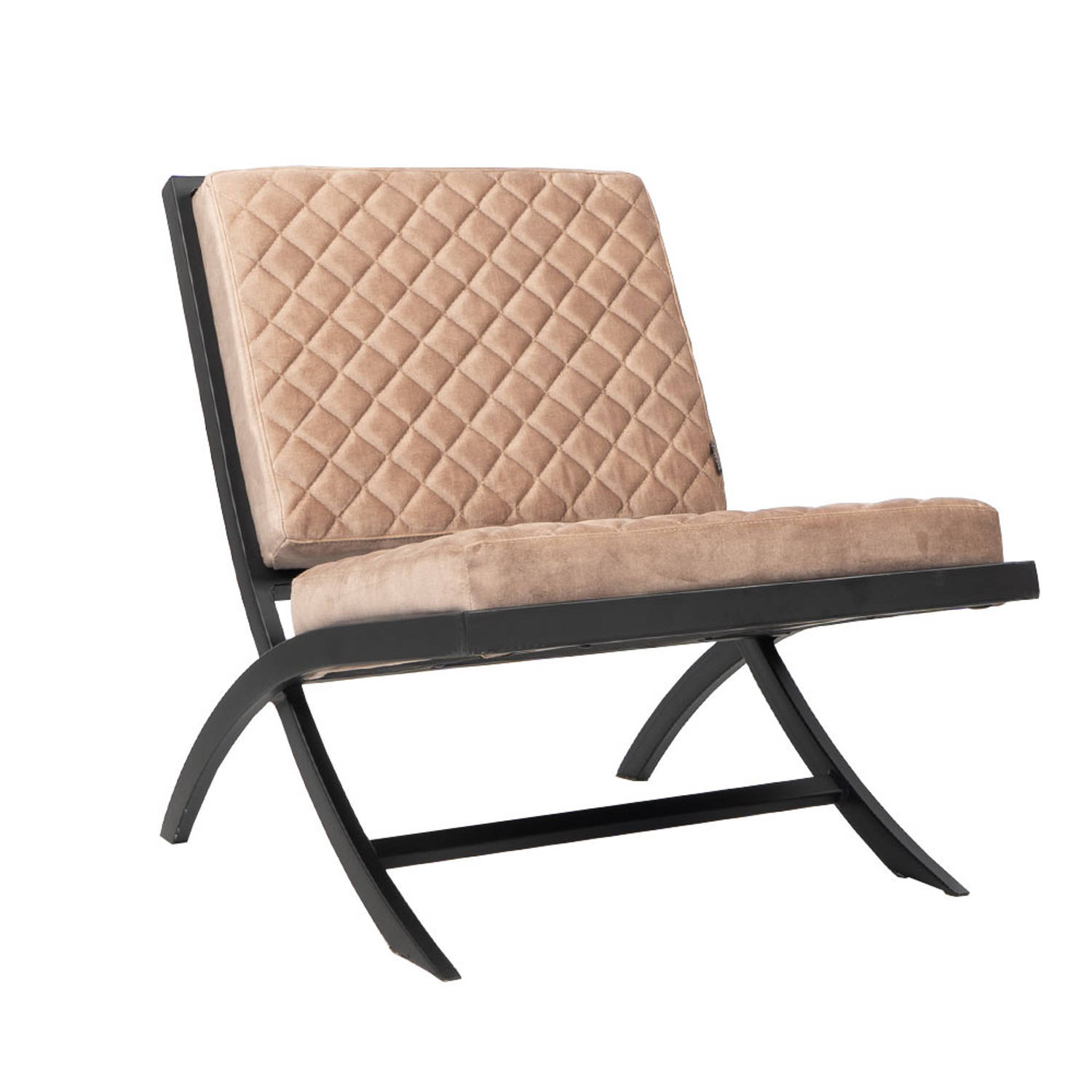 Bronx71 Design fauteuil Madrid velvet taupe.