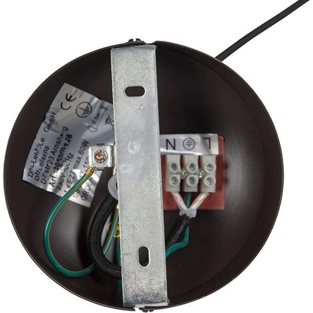 LED Hanglamp - Trion Bola - E27 Fitting - Rond - Mat Donkerbruin Hout