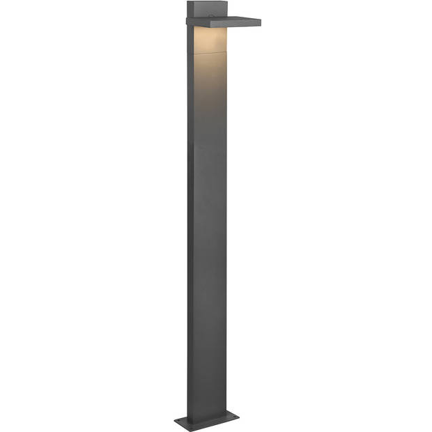 LED Tuinverlichting - Staande Buitenlamp - Trion Ihson XL - 8W - Warm Wit 3000K - Draaibaar - Rechthoek - Mat Antraciet
