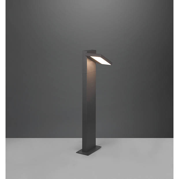 LED Tuinverlichting - Staande Buitenlamp - Trion Ihson - 8W - Warm Wit 3000K - Draaibaar - Rechthoek - Mat Antraciet -