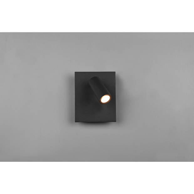 LED Tuinverlichting - Wandlamp Buitenlamp - Trion Sonei - 3W - Warm Wit 3000K - 1-lichts - Vierkant - Mat Antraciet -