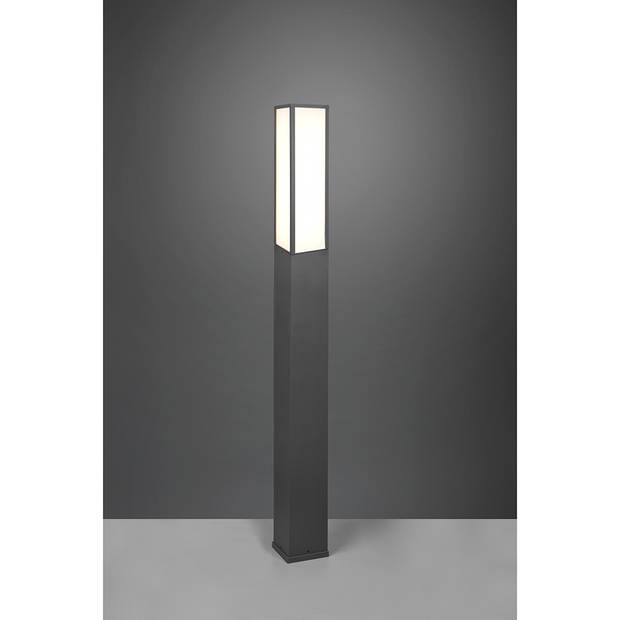 LED Tuinverlichting - Staande Buitenlamp - Trion Ficco XL - 15W - Warm Wit 3000K - Rechthoek - Mat Antraciet - Aluminium