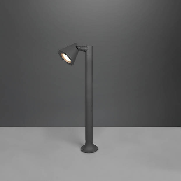 LED Tuinverlichting - Staande Buitenlamp - Trion Kavani - GU10 Fitting - Rond - Mat Antraciet - Aluminium