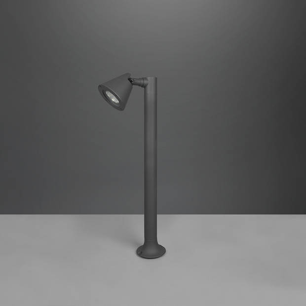LED Tuinverlichting - Staande Buitenlamp - Trion Kavani - GU10 Fitting - Rond - Mat Antraciet - Aluminium