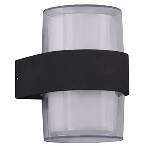 LED Tuinverlichting - Wandlamp Buitenlamp - Trion Mollo Up and Down - 8W - Warm Wit 3000K - 2-lichts - Rond - Mat