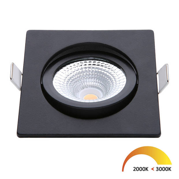 EcoDim - LED Spot - Inbouwspot - ED-10026 - 5W - Waterdicht IP54 - Dimbaar - Dim to Warm - Warm Wit 2000K-3000K - Mat