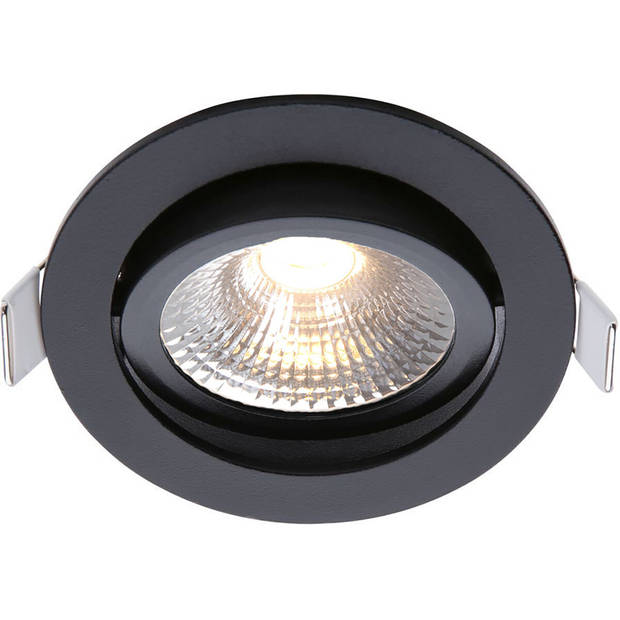 EcoDim - LED Spot - Inbouwspot - ED-10029 - 5W - Waterdicht IP54 - Dimbaar - Warm Wit 2700K - Mat Zwart - Aluminium -