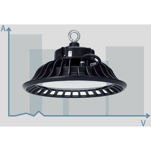 LED UFO High Bay 150W - Aigi Retri - Magazijnverlichting - Waterdicht IP65 - Natuurlijk Wit 4000K - Aluminium