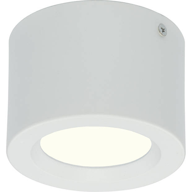 LED Downlight - Opbouw Rond Hoog 5W - Natuurlijk Wit 4200K - Mat Wit Aluminium - Ø105mm