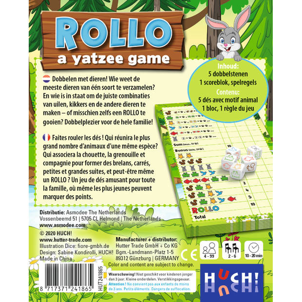 Asmodee Rollo - A Yatzee Game - Dieren