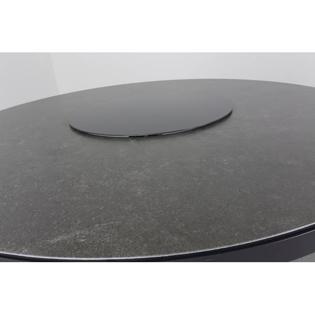 VDG Perth ronde tuintafel - antraciet - ceramic - 150 cm.