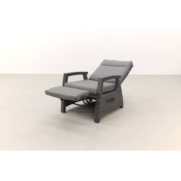 VDG Verstelbare loungestoel met voetensteun - Darwin - antraciet
