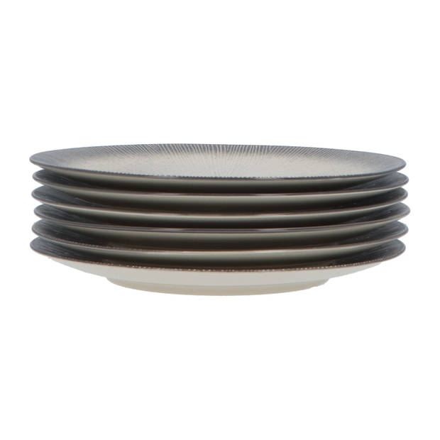 4goodz Porseleinen Diner Borden Atelier 6 stuks 27,5 cm - Grijs